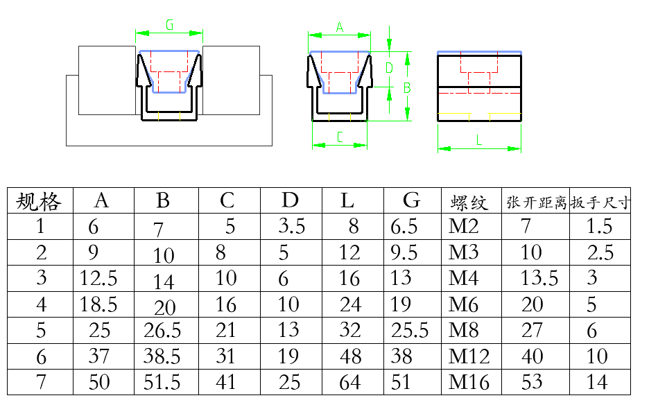 側(cè)膨脹夾緊塊